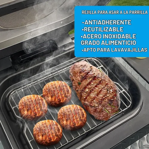 Vista 4 de Outspark Rejilla asada y olla de cocina para Ninja Foodi FG551/DG551 Smart XL Accesorios para parrilla de interior, estante para freidora de aire