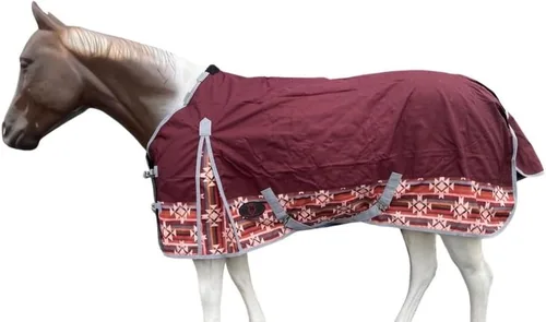 Vista 9 de Sábana de lluvia para caballo de 1200 denier (impermeable/transpirable y a prueba de viento), sábana impermeable transpirable para caballo
