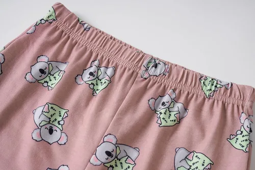 Vista 5 de Vopmocld Conjunto de pijama de manga larga para niñas grandes, ropa de dormir de 2 piezas, pijamas de dibujos animados múltiples