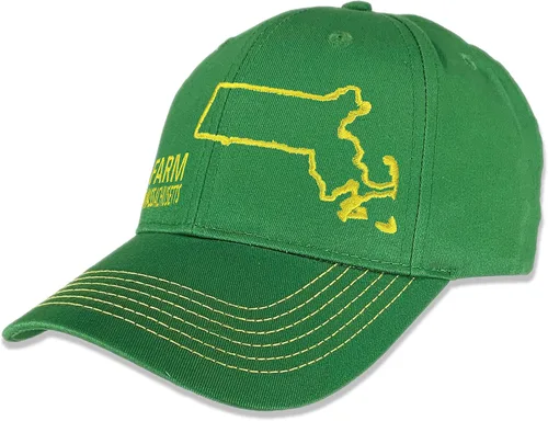 Vista 2 de John Deere Sombrero completo de sarga Farm State Pride - verde y amarillo, Amarillo, verde