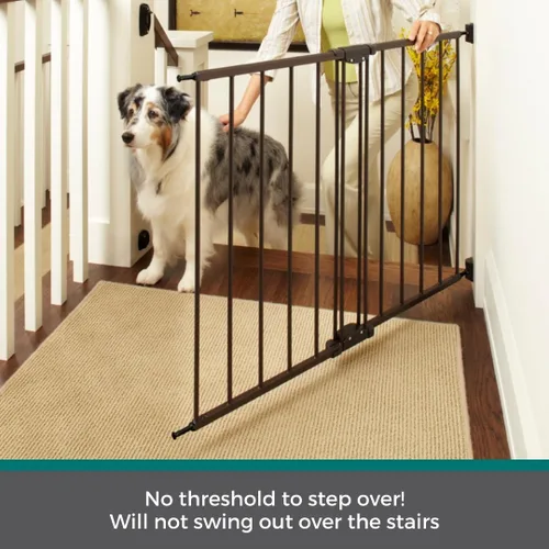 Vista 3 de MyPet Puerta para mascotas Windsor: puerta para perros de 28.68" - 47.85" de ancho. Soporte de hardware, puertas para perros para la casa, puerta