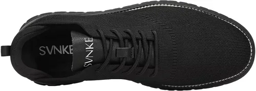 Vista 5 de SVNKE Zapatos de vestir de malla para hombre, zapatos casuales de negocios, con cordones, zapatos Oxford ligeros, transpirables, cómodos, suela