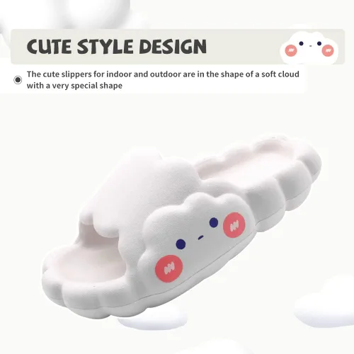 Vista 2 de Sandalias y pantuflas de EVA Cloud para mujeres y hombres, para interiores y exteriores, plataforma gruesa de verano, playa, antideslizantes