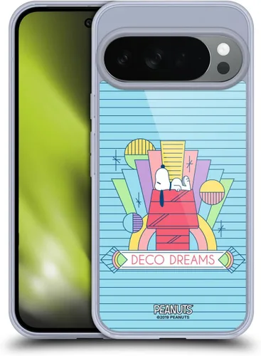 Vista 37 de Head Case Designs Snoopy Deco Dreams - Funda de gel con licencia oficial de Peanuts Blue Pattern [protección de grado militar] compatible con Google