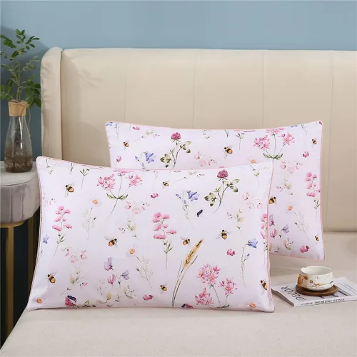 Vista 51 de WINLIFE Juego de 2 fundas de almohada de algodón 100%, tamaño estándar, de fibras largas, 20×26 pulgadas, fundas de almohada frescas, transpirables