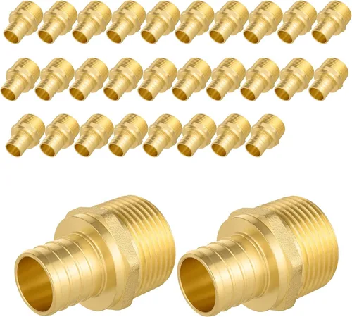 Vista 18 de Paquete de 2 accesorios PEX, adaptador NPT roscado macho de 1 pulgada PEX x 1 pulgada, ASTM F1807