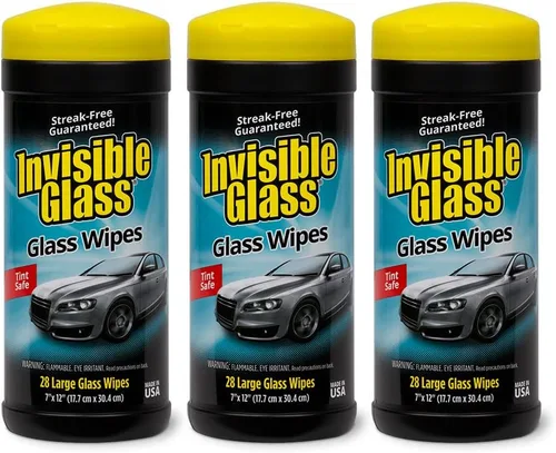 Vista 9 de Invisible Glass 90166 Toallitas de limpieza de vidrio grandes para ventanas, espejos y vidrio sin manchas, sin pelusas, sin amoníaco, aptas
