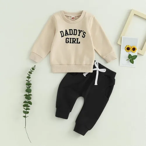 Vista 43 de Conjunto de sudadera con estampado para bebé y niña, sudadera larga para otoño e invierno