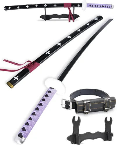 Vista 8 de Cold Blade Katana Sword - 41 inches Katana Replica with Holster Belt and Display Stand - Sword with Authentic Design