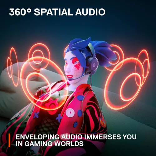 Vista 5 de SteelSeries New Arctis Nova 1P Multi-System Gaming wired Headset Hi-Fi Drivers 360 Spatial Audio Comfort Design Durable
