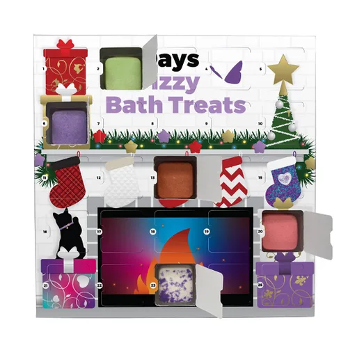 Vista 4 de Enfusia Calendario de Adviento de bombas de baño de 25 días Bombas de baño de Navidad para niños – Regalo de vacaciones natural vegano sin