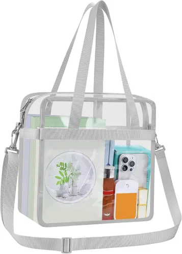 Vista 8 de USPECLARE Clear Tote Bag for Stadium Events, 12x6x12 Transparent Stadium Bag for Work, Sports Games,Gym，Concerts