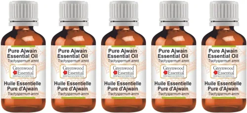 Vista 6 de Greenwood Essential Aceite esencial puro de Ajwain (Trachyspermum ammi) con cuentagotas de vidrio destilado al vapor 0.2 fl oz (0.16 oz)
