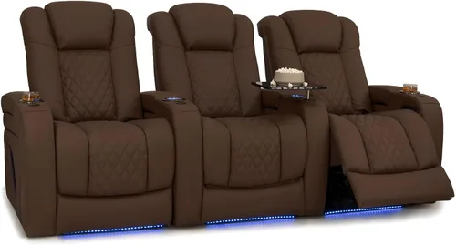 Vista 15 de Seatcraft Virtuoso 365 - Asiento de cine en casa (3 unidades), color ébano