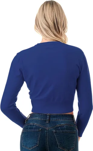 Vista 7 de Cárdigan corto de manga 34 para mujer (S-XXL)