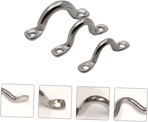 Vista 8 de 18 Uds. Kayak Anillo fijo Bimini Boat Eye Straps Kayak Deck Tie Down Canoa Rigging Eye Straps Kayak Deck Handle Bimini Boat Handle Canoa Rigging
