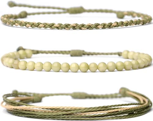 Vista 51 de Pulsera curativa hecha a mano con cuentas de piedra natural, regalo para hombres, pulsera de cuerda ajustable