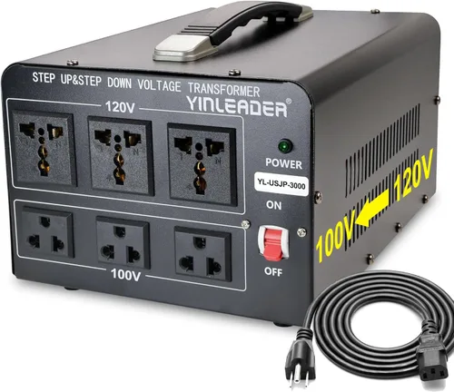 Vista 9 de 500W US al convertidor de voltaje de Japón 120V a 100V transformador