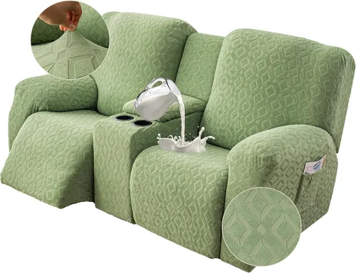 Vista 9 de Gennia Funda Impermeable para Silla Reclinable, Fundas Elásticas para Sofá Reclinable con Bolsillos, Fundas Lavables para Silla Reclinable Lazy Boy