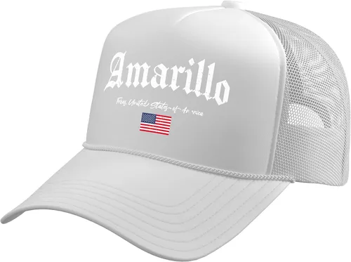 Vista 12 de Amarillo Gothic Design Trucker Hat with Adjustable Mesh Back