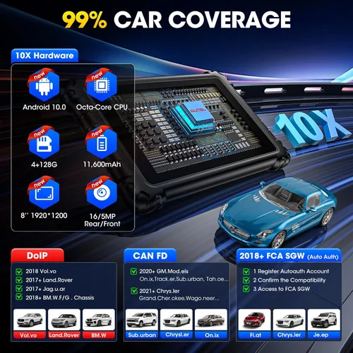 Vista 9 de Autel Escáner MaxiSYS MS906 PRO, 2026 MS906PRO Igual que MS906MAX con ECU C0ding, CAN FD DoIP, V2.0 de MP900BT MP900 MS906BT Elite 2, herramienta