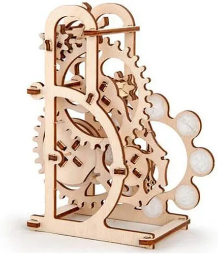 Vista 2 de Ugears, dinamómetro rompecabezas mecánico modelo 3D.