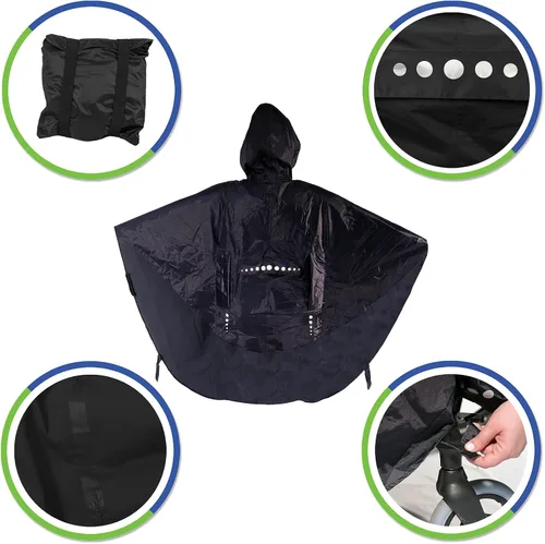 Vista 5 de GOTITA Poncho impermeable para sillas de ruedas - Impermeable universal - Diseño italiano