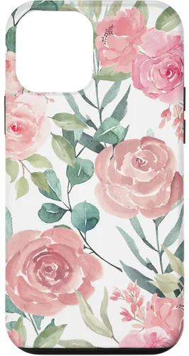 Vista 16 de iPhone 16 Pastel Pink Flower Print - Watercolor Floral Petals Blossom Case