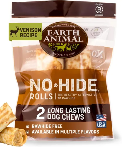 Vista 10 de Earth Animal No Hide - Masticables sin cuero para perros pequeños, sabor a tocino y queso de hamburguesa de la parrilla, libres de cuero crudo - 6
