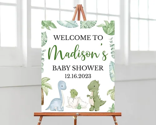 Vista 28 de Letrero de bienvenida de safari para baby shower, plantilla de cartel de baby shower, baby shower de género neutro, letrero editable de baby shower