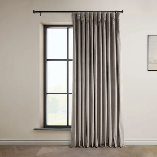 Vista 20 de HPD Half Price Drapes - Cortinas de terciopelo de lujo con bloqueo de luz para dormitorio (1 panel), 50W X 84L, cortinas Hotel con bloqueo de luz