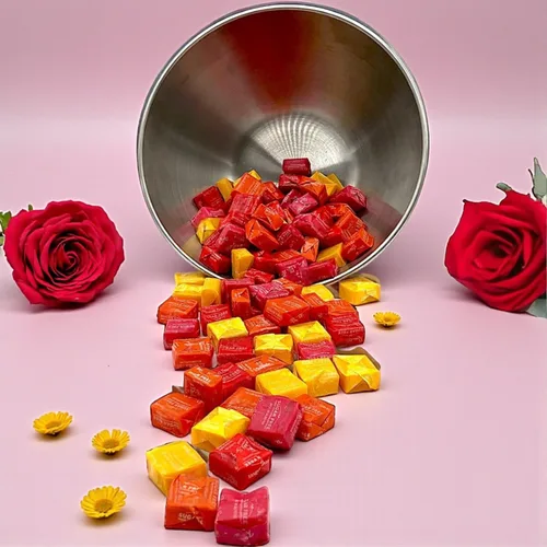 Vista 5 de Caramelos masticables de frutas sin azúcar, 1 libra, aptos para diabéticos, masticables de frutas a base de plantas: cereza, fresa, limón, naranja
