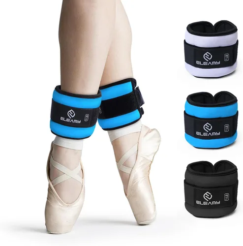 Vista 7 de ELEAMY Pesas de tobillo para mujeres y hombres, pares de 0.5 libras, 1 libra, 2 libras, 3 libras, para caminar, correr, yoga, fitness, tela de seda
