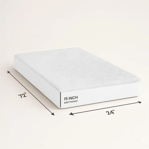 Vista 3 de SGI bedding Protector de colchón para literas de autocaravana de 24 x 72 pulgadas, súper suave, impermeable y transpirable, protector de colchón