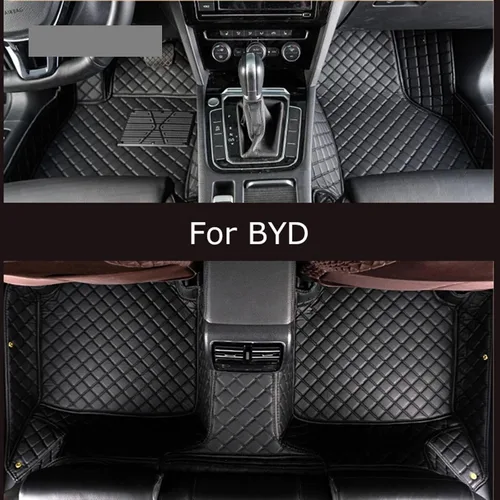 Vista 2 de Tapete de coche personalizado para BYD E6 F0 F3 F6 G3 G6 M6 S1 S5 S6 TAN-G Song Yuan Qin Plus PRO accesorios de pie (color: negro)