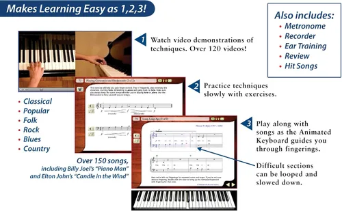 Vista 4 de Método de teclado y piano intermedio de eMedia [Descargar PC]