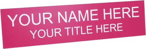 Vista 6 de ExcelMark Placa de nombre personalizada para puerta, oficina, pared, personalizada con tu texto, 2 x 8 pulgadas (1 línea, negro)