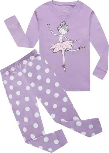 Vista 10 de Family Feeling - Conjunto de pijama de 2 piezas para niños y niñas pequeños, ropa para dormir 100 % algodón