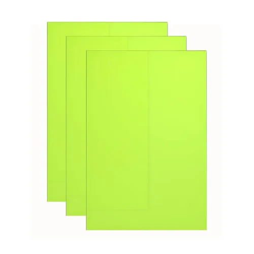 Vista 15 de TOEPODO Paquete de 2 hojas de acrílico fundido de neón fluorescente de 1/8 de pulgada, paneles de plexiglás de neón fluorescente que brillan