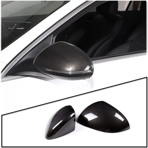 Vista 4 de TINKI - Cubierta para espejo retrovisor de puerta lateral izquierda y derecha compatible con Mercedes-Benz W206 Clase C 2022 2023, para Fibra