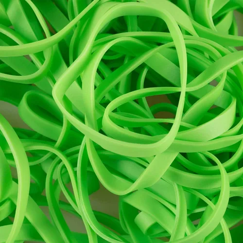 Vista 6 de JAM PAPER Bandas de goma duraderas, tamaño 64, bandas de goma multiusos verdes, 100/paquete
