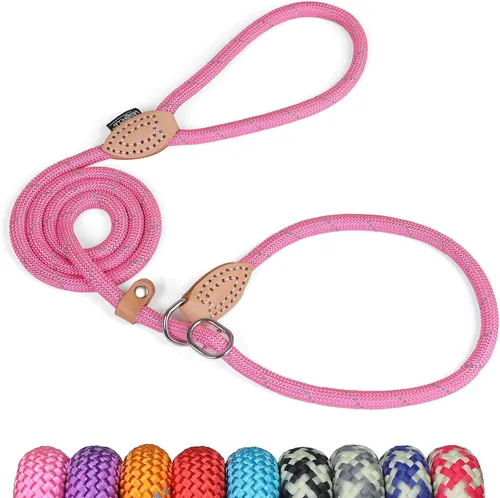 Vista 8 de Grand Line Correa antideslizante para perro, correa de entrenamiento para perro sin tirones con cuerda reflectante de 5 pies, duradera y sin collar