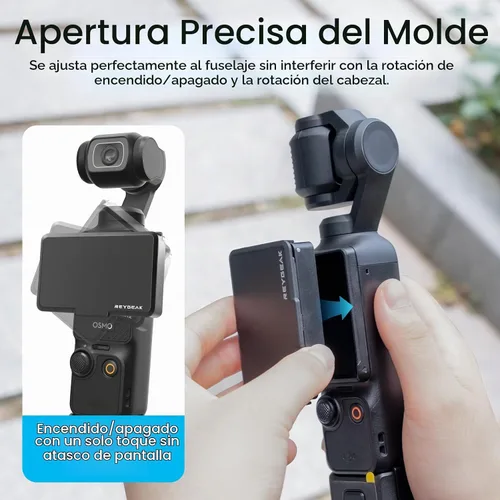 Vista 4 de REYGEAK - Parasol para DJI OSMO de bolsillo 4/3, cubierta de bolsillo de 3 pantallas, parasol protector plegable para DJI Pocket 4 accesorios
