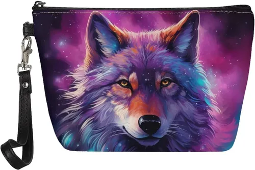 Vista 27 de Upetstory Bolsa de maquillaje de animales, bolso pequeño de cuero para cosméticos de viaje para niñas y mujeres, bolso de mano para lápiz labial