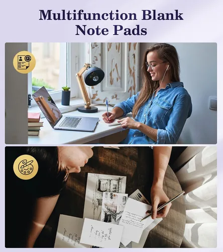 Vista 5 de Bloc de notas pequeño de bolsillo de 3 x 5 pulgadas, paquete de 10 blocs de notas de servidor de 3 x 5, blocs de notas blancos, blocs de notas