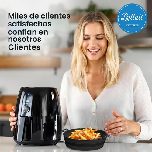 Vista 8 de Lotteli Kitchen - Forro plegable de silicona para freidora de aire, 2
