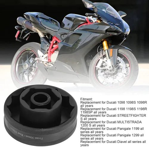 Vista 2 de Herramienta de enchufe de tuerca de rueda para Ducati 1098 1198 1199S, herramienta de reemplazo de la herramienta de manguito de rueda de motocicleta