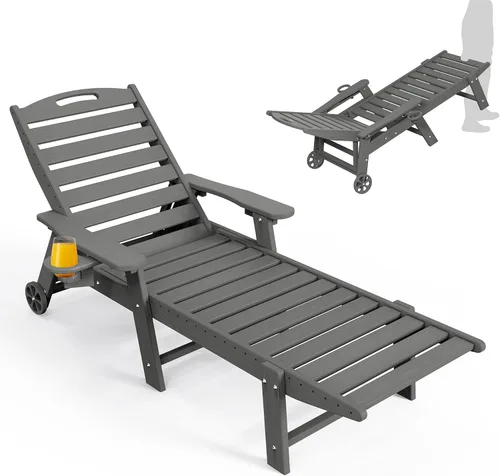 Vista 18 de Silla de salón al aire libre, silla de salón de patio de HDPE con Negro