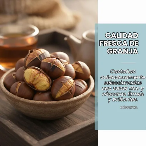 Vista 2 de Castañas, frescas, aprox. 1lb