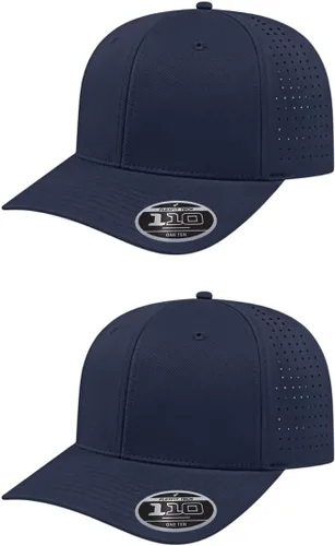 Vista 43 de Cap America i8533 Flexfit 110 Gorra Snapback Perforada de Rendimiento de Perfil Medio de 6 Paneles con Protección UV y Snapback Ajustable